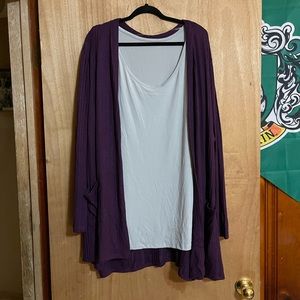 2 piece tank and cardigan set